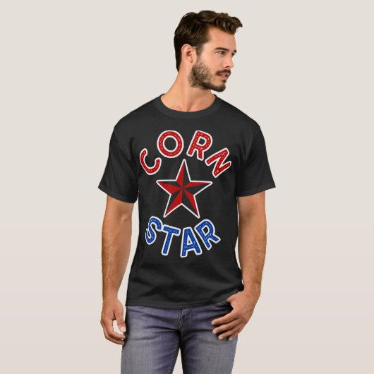 Cornhole Funny Cornstar Backyard Gaming T-shirt (Voorkant volledig)