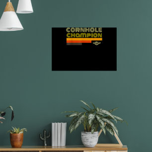 Cornhole Funny Vintage Kerstcadeaus 70s Poster