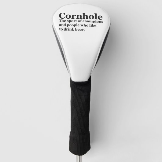 Cornhole Grappige definitie Cornhole Game Sport Gi Golfheadcover (Voorkant)