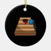 Cornhole Hole Goal Bean Bag-team Keramisch Ornament (Voorkant)