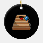 Cornhole Hole Goal Bean Bag-team Keramisch Ornament (Achterkant)