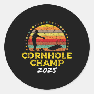 Cornhole Kampioen 2025, Cornhole Zakken Toernooi W Ronde Sticker