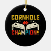 Cornhole Kampioen Amerikaanse USA 4th van juli Keramisch Ornament (Voorkant)