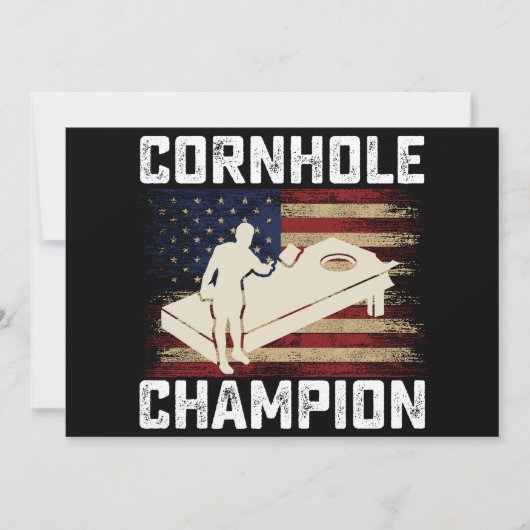Cornhole Kampioen Amerikaanse Vlag USA 4 juli  Kaart (Voorkant)