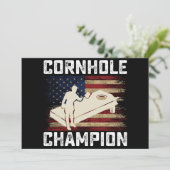 Cornhole Kampioen Amerikaanse Vlag USA 4th OF July Kaart (Staand voorkant)