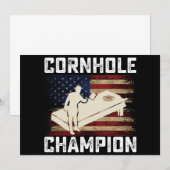 Cornhole Kampioen Amerikaanse Vlag USA 4th OF July Kaart (Voorkant / Achterkant)