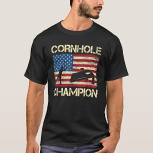 Cornhole Kampioen Amerikaanse Vlag USA Juli 4th Co T-shirt
