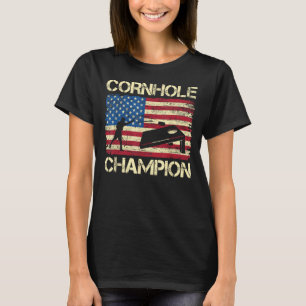 Cornhole Kampioen Amerikaanse Vlag USA Juli 4th Co T-shirt