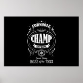 Cornhole Kampioen Baas Van Toss Grappig Game Kampi Poster (Voorkant)