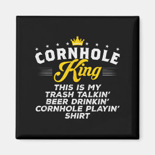 Cornhole Koning Traalkin Grappig Cornhole Cadeau Magneet