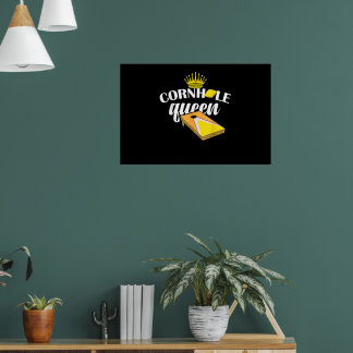 Cornhole Koningin Bean Bag Grappige Cornhole Poster
