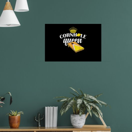 Cornhole Koningin Bean Bag Grappige Cornhole Poster (Woonkamer 1)