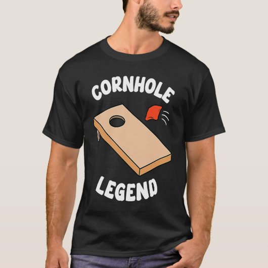 CORNHOLE LEGEND Bean Bag Toss Team T-shirt (Voorkant)