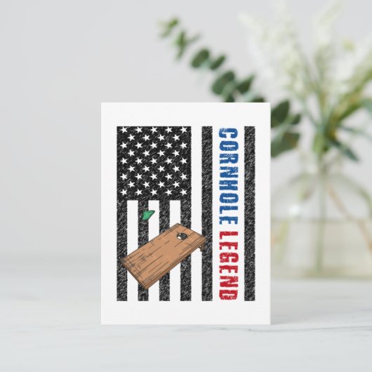 Cornhole Legend USA Briefkaart (Staand voorkant)