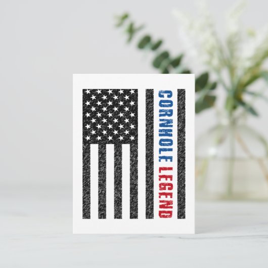 Cornhole Legend USA Briefkaart (Staand voorkant)