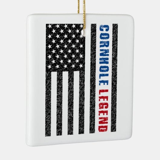 Cornhole Legend USA Keramisch Ornament (Rechts)
