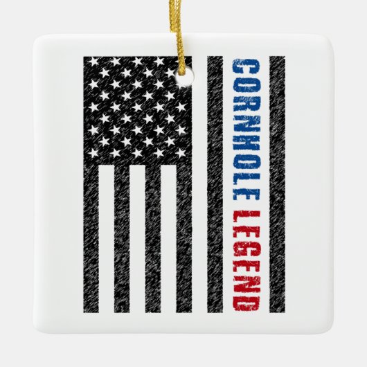Cornhole Legend USA Keramisch Ornament (Voorkant)