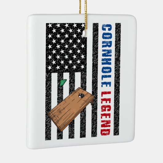 Cornhole Legend USA Keramisch Ornament (Rechts)