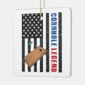 Cornhole Legend USA Keramisch Ornament (Links)