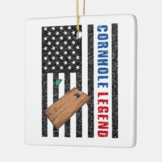Cornhole Legend USA Keramisch Ornament (Links)
