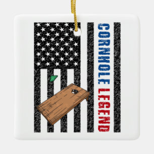Cornhole Legend USA Keramisch Ornament