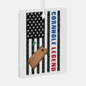 Cornhole Legend USA Metalen Ornament (Voorkant Rechts)