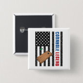 Cornhole Legend USA Vierkante Button 5,1 Cm (Voorkant /achterkant)