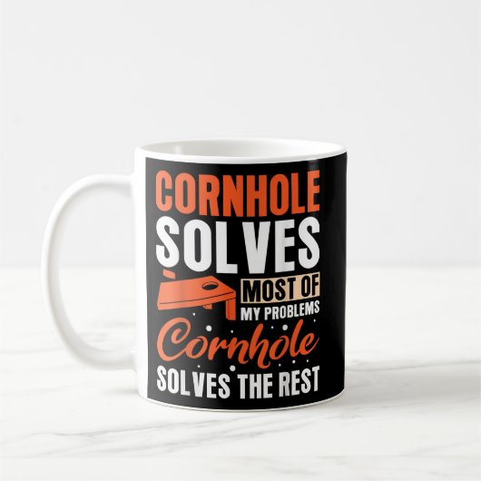 Cornhole lost de meeste van mijn problemen op Corn Koffiemok (Links)