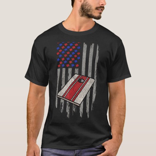 Cornhole maïsgat Patriottisch 1 T-shirt (Voorkant)