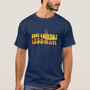Cornhole Minder Haat Vintage T-Shirt Retro Spel T-