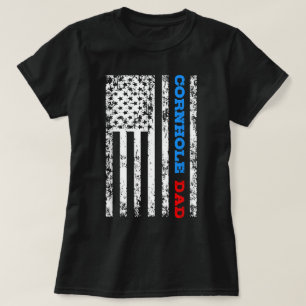 Cornhole Papa Bean Bag Maïs Hole Toss Gift T-shirt