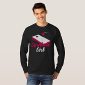Cornhole Player Cornhole Girl Sack Toss Game T-shirt (Voorkant volledig)