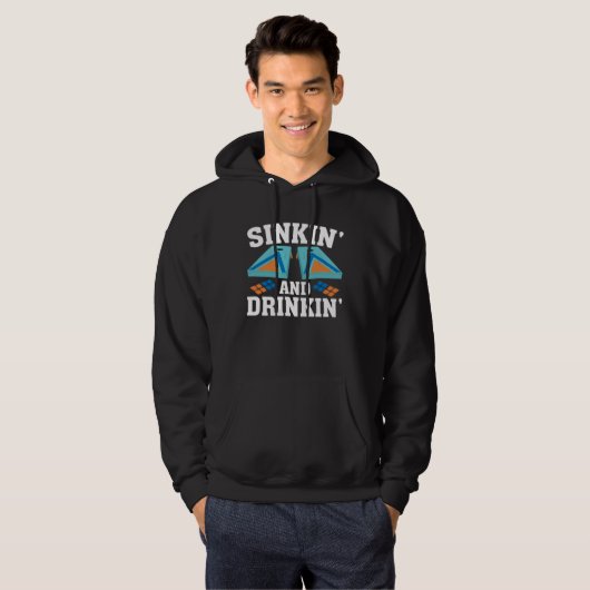 Cornhole Playing   Sinkin and Drinkin Hoodie (Voorkant volledig)