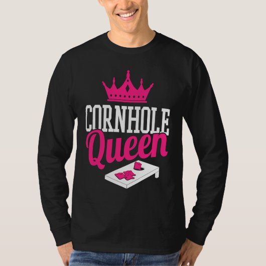 Cornhole Queen Corn Hole Sack Cornhole Game T-shirt (Voorkant)