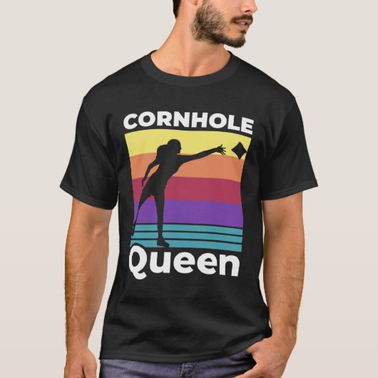 Cornhole Queen Cornhole Moeder Cornhole Champion C T-shirt (Voorkant)