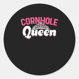 Cornhole Queen Ronde Sticker