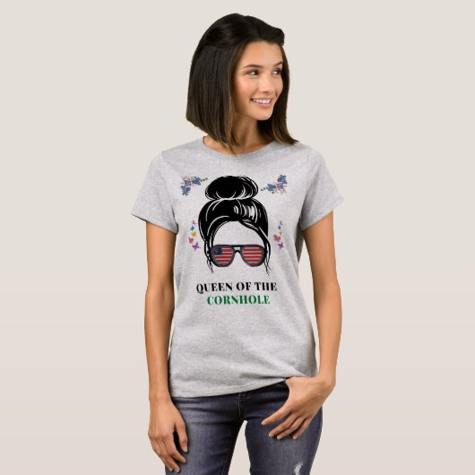 Cornhole Queen T-shirt (Voorkant volledig)