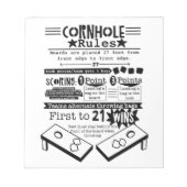Cornhole-regels - 40-Easy Tear-Away Page Notitieblok (Voorkant)