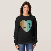 Cornhole Retro Heart Women Girl Cornhole Trui (Voorkant volledig)