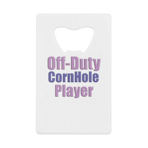 cornhole speler creditkaart flessenopener