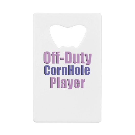 cornhole speler creditkaart flessenopener (Voorkant)