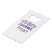 cornhole speler creditkaart flessenopener (Voorkant Gekanteld)