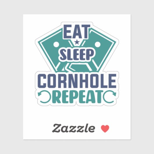 Cornhole speler, Dummy Boards, Sack Toss Game, Sticker (Vel)