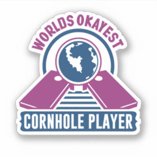 Cornhole speler, Dummy Boards, Sack Toss Game, Sticker