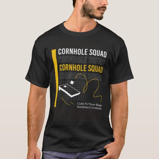 Cornhole speler Sack gooien Tassen Pullove T-shirt (Voorkant)