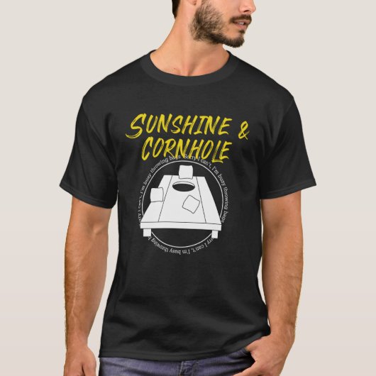 Cornhole Speler Sack Tossing Zomer Hobby T-shirt (Voorkant)