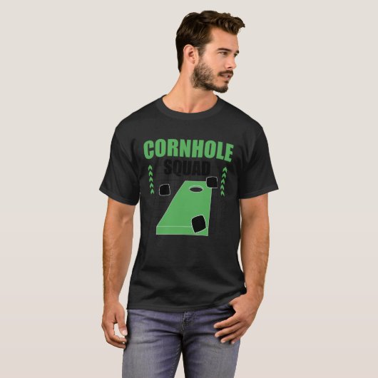 Cornhole Squad Ironic Quote Sack Tossing T-shirt (Voorkant volledig)