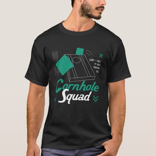 Cornhole Squad Wilderness Ironisch Gezegde Pullove T-shirt (Voorkant)