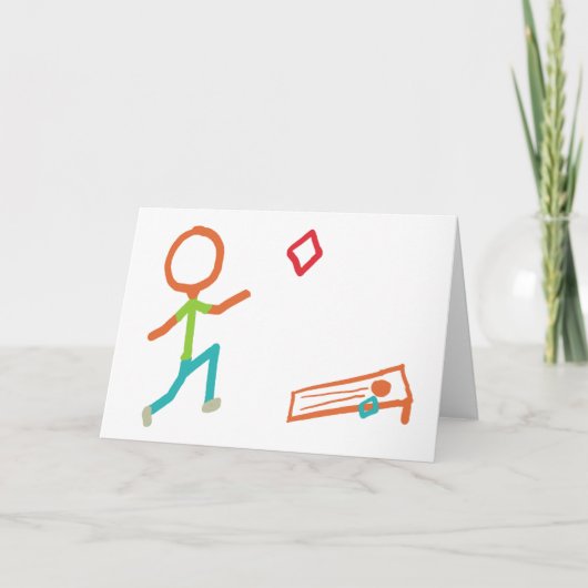 Cornhole Stickman Bedankkaart (Voorkant)