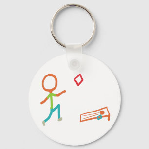 Cornhole Stickman Sleutelhanger
